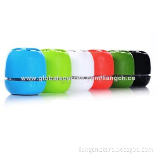 2014 New Style Mini Cylindrical Bluetooth Speaker with Built-in Rechargeable Battery